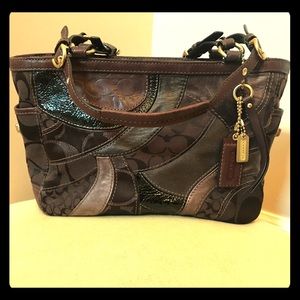 Coach Patchwork Gallery Tote Brown